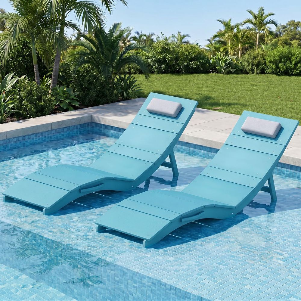Outdoor Furniture Lounge Set - Pool Chaise Lounge Chairs Set of