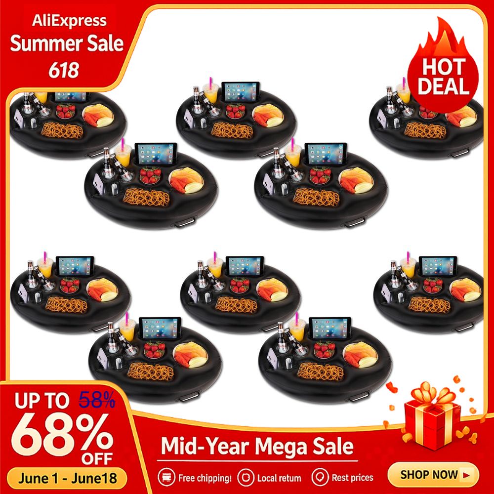 Inflatable Hot Tub - Inflatable Floating Drink Holder for Swimming