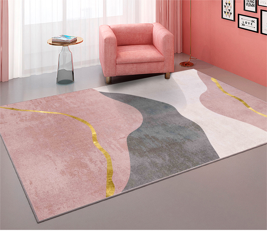 Outdoor Furniture For Cafe - VIKAMA Modern Simple Pink Living Room