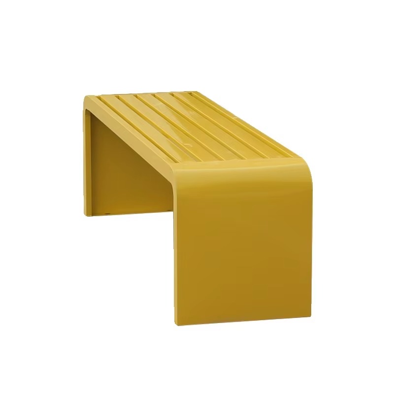 Outdoor Furniture Shop - Modern Stainless Steel Square Outdoor Bench