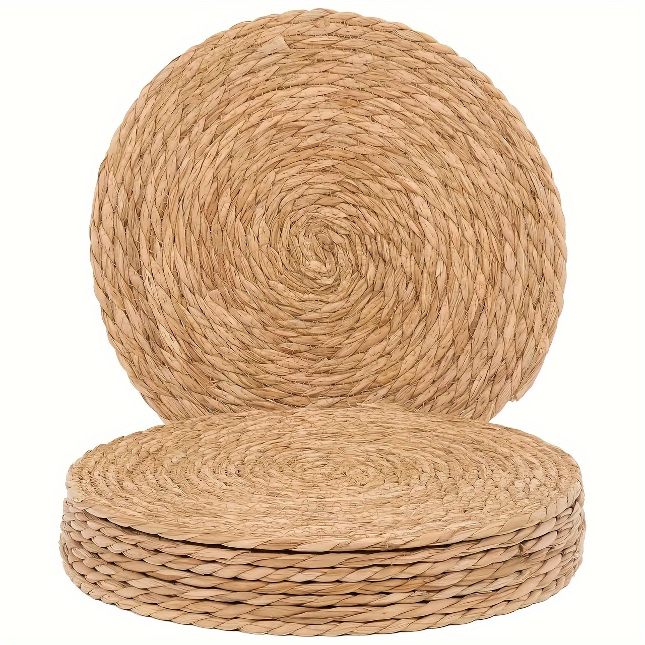 Outdoor Furniture Cafe - 4pcs/6pcs/8pcs set of round rattan placemats,