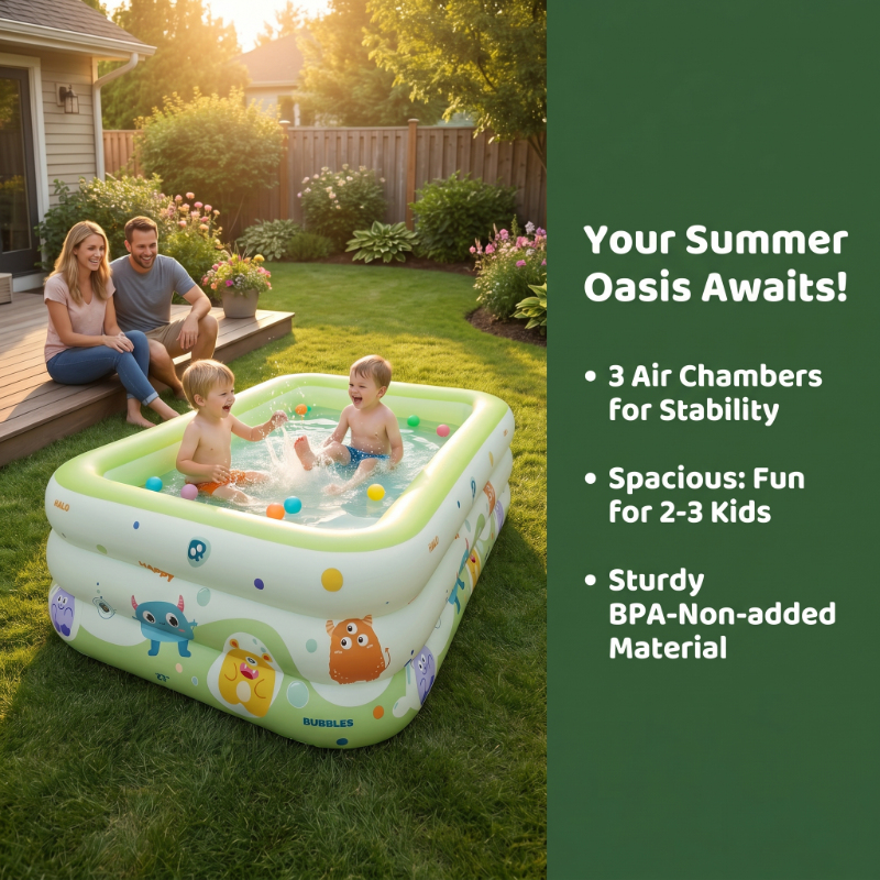 Inflatable Hot Tub - Thickened 1.5m 3 Layers Inflatable Soaking
