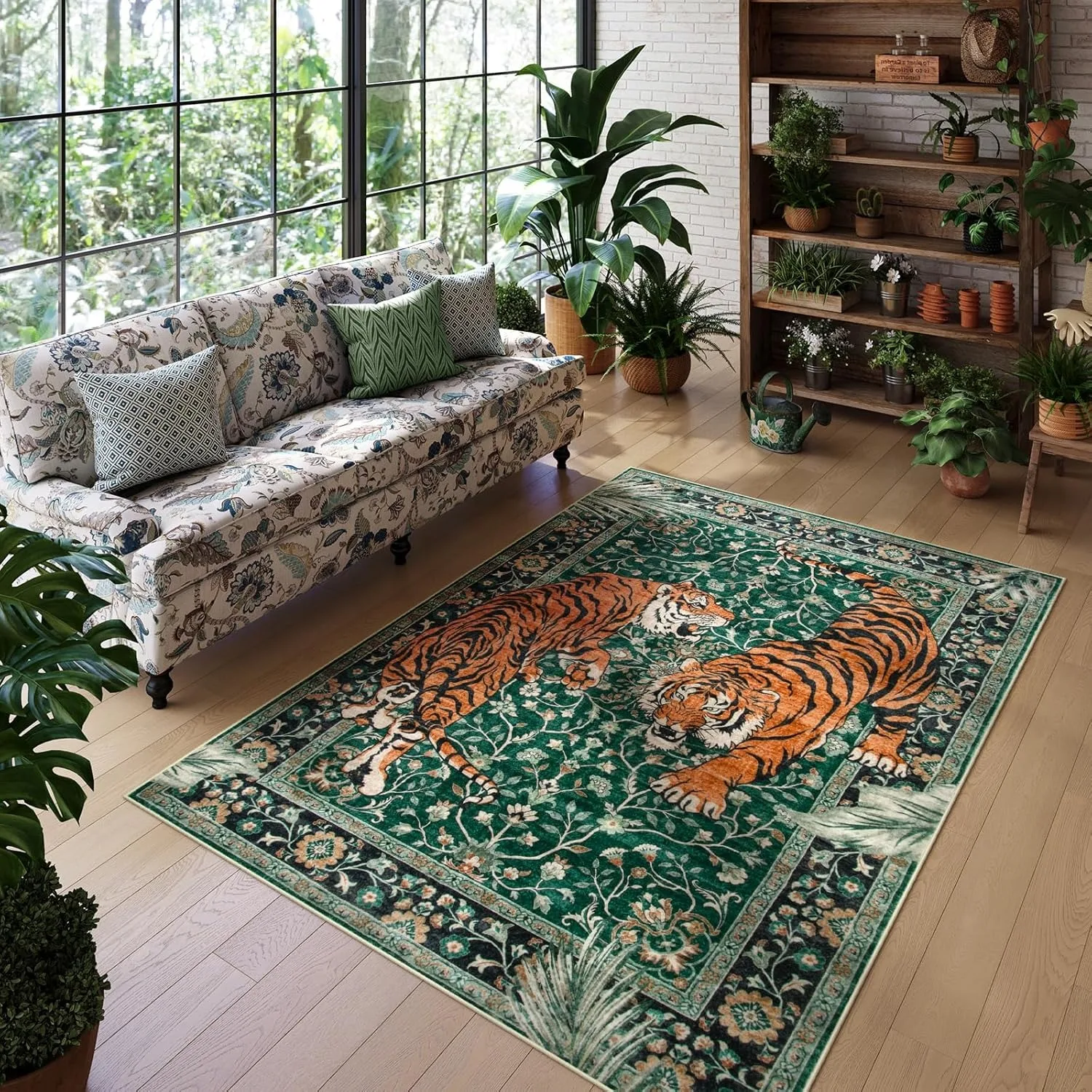 Outdoor Furniture For Cafe - Jungle Tiger Rug for Living Room