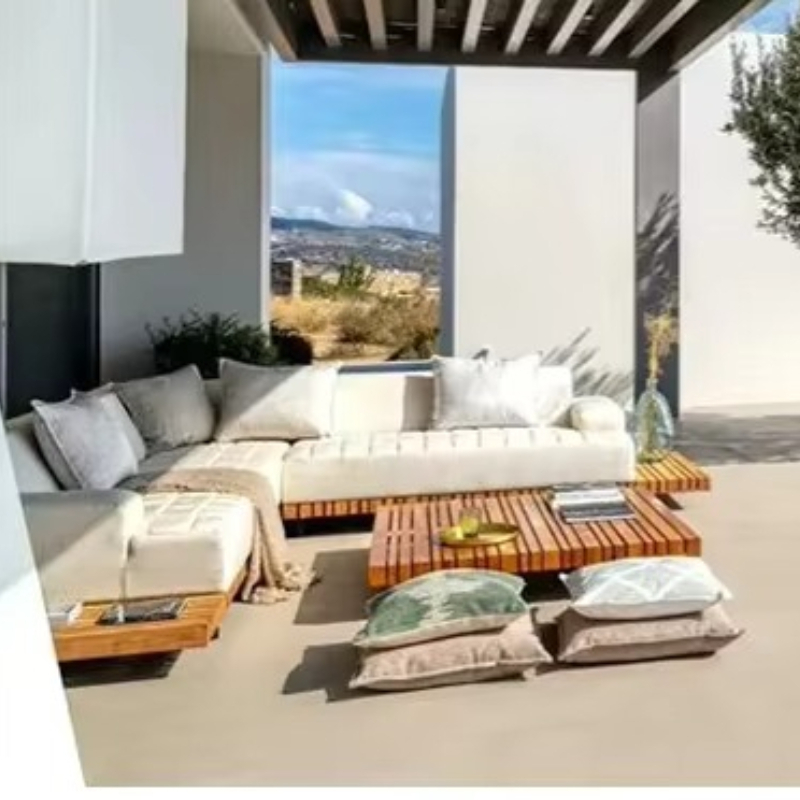 Waterproof Teak Wood Garden So - Outdoor Furniture Lounge Set reseña y precio