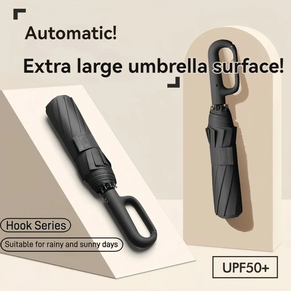 Strong Windproof Automatic Umb - Parasol Umbrella Large reseña y precio