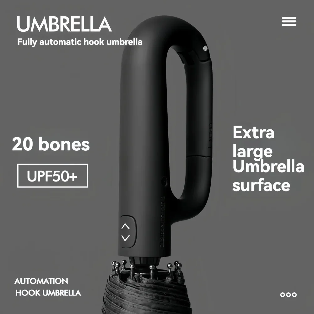 Strong Windproof Automatic Umb - Parasol Umbrella Large reseña y precio