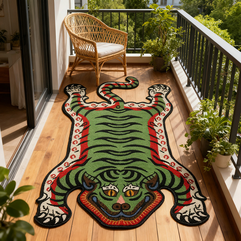 VIKAMA Tiger Pattern Rug Non-s - Outdoor Furniture For Cafe reseña y precio