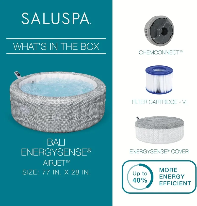 Bestway SaluSpa Bali 4 to 6 Pe - Inflatable Hot Tub reseña y precio