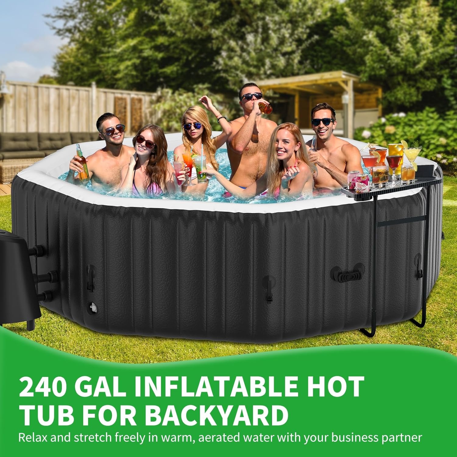 4-6 Person Polygon Inflatable  - Inflatable Hot Tub reseña y precio