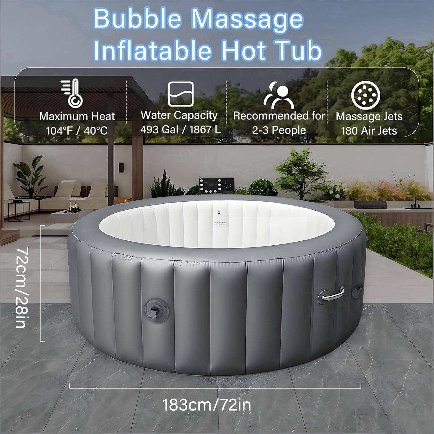 Inflatable Hot Tub 4 6 Person  - Inflatable Hot Tub reseña y precio