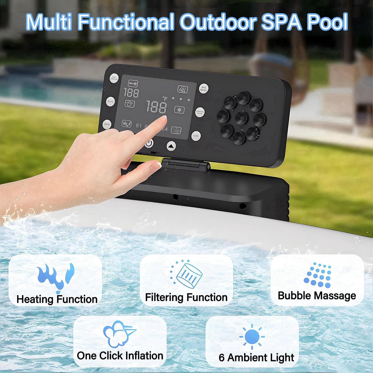 Inflatable Hot Tub 4 6 Person  - Inflatable Hot Tub reseña y precio