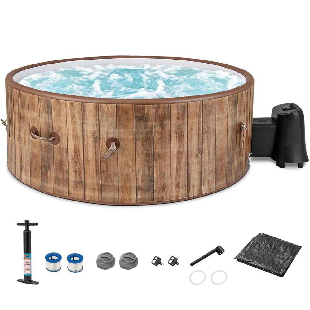 4-6 Person Inflatable Hot Tub, - Inflatable Hot Tub reseña y precio