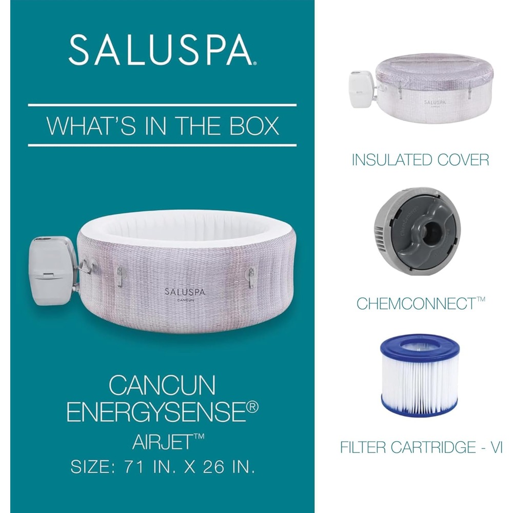 SaluSpa Cancun 2-4 Person Infl - Inflatable Hot Tub reseña y precio