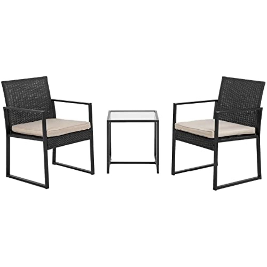 FDW 3 Pieces Outdoor Patio Fur - Outdoor Furniture Balcony reseña y precio