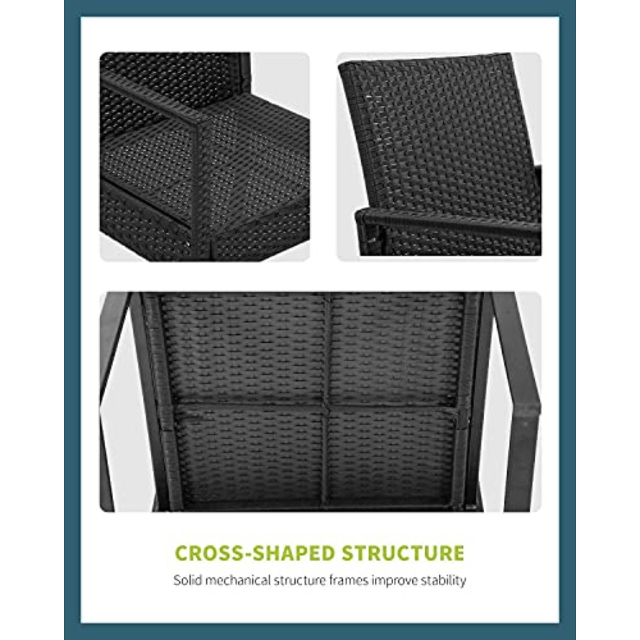 FDW 3 Pieces Outdoor Patio Fur - Outdoor Furniture Balcony reseña y precio
