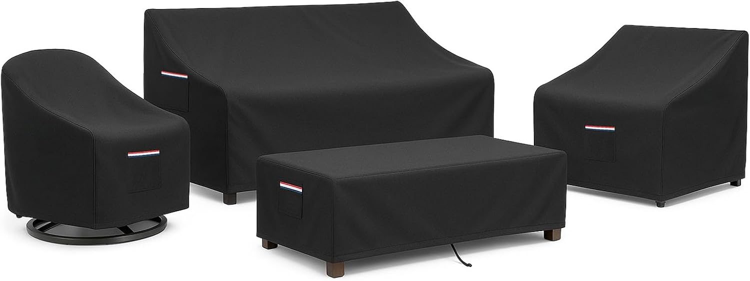 4-Piece Patio Furniture Cover  - Outdoor Furniture Sofa reseña y precio
