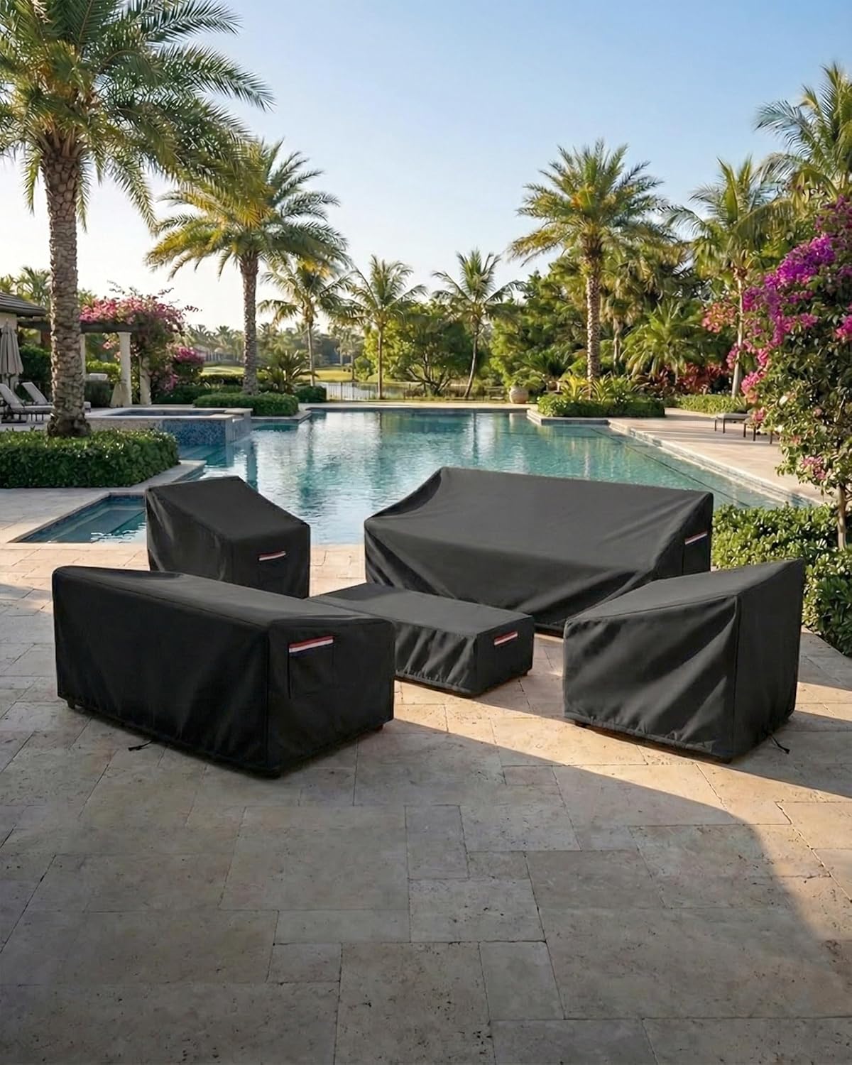4-Piece Patio Furniture Cover  - Outdoor Furniture Sofa reseña y precio