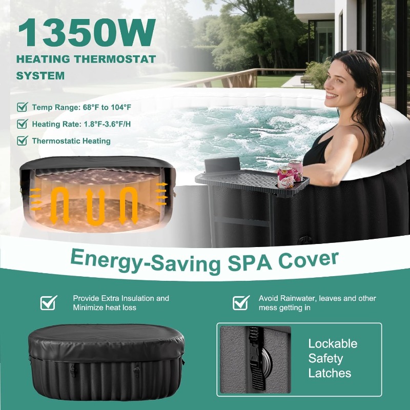 DoCred Person Inflatable Hot T - Inflatable Hot Tub reseña y precio