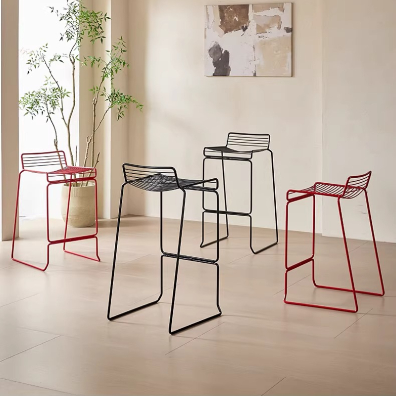 Nordic Minimalist Bar Stool Mo - Outdoor Furniture For Cafe reseña y precio