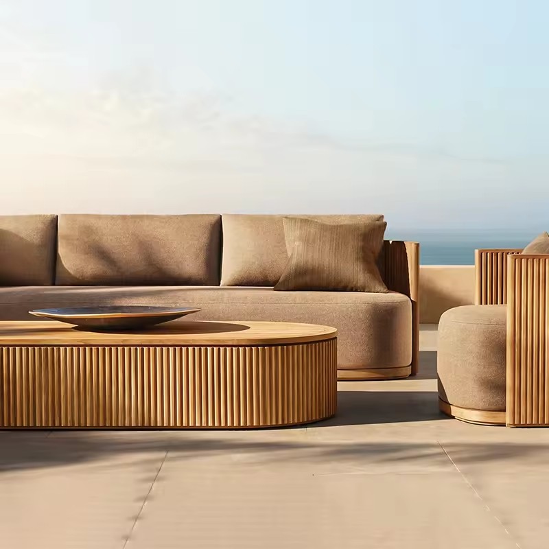 All Weather Premium Wooden Tea - Outdoor Furniture Lounge Set reseña y precio