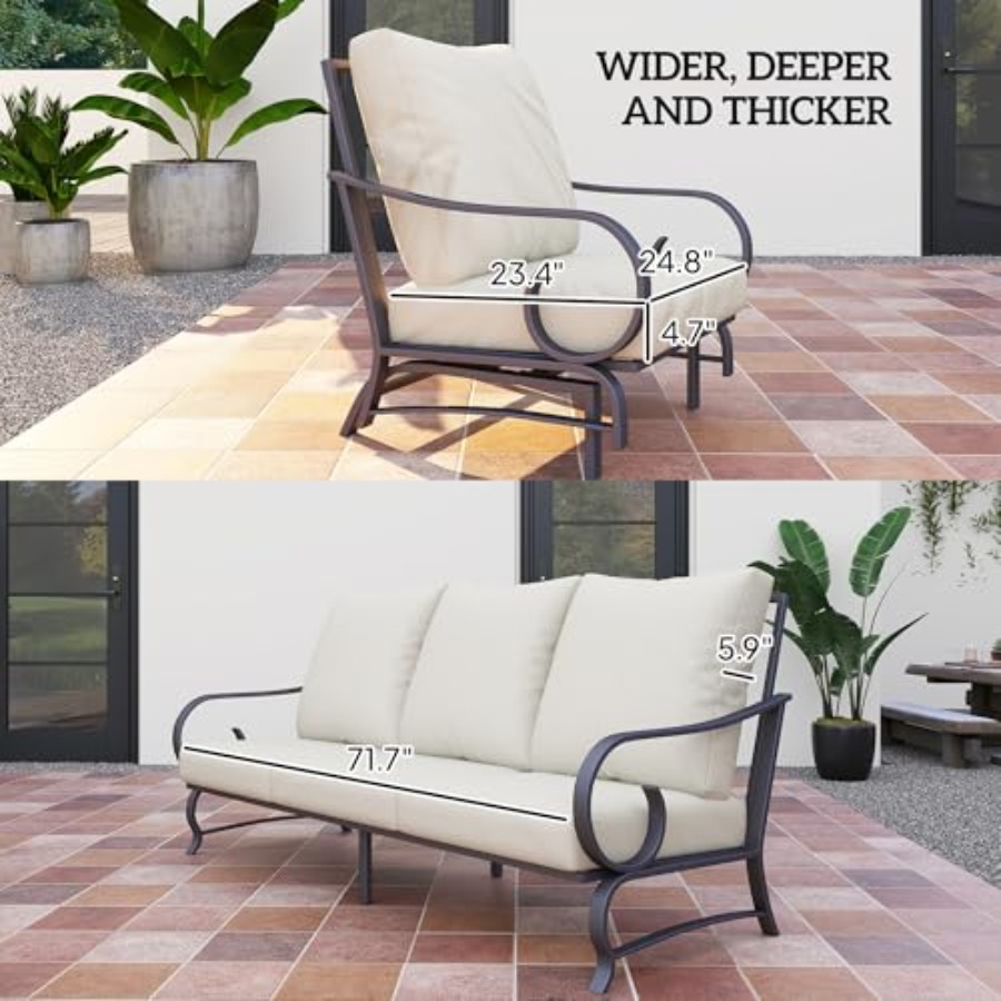 5 Piece Patio Furniture Set wi - Outdoor Furniture Lounge Set reseña y precio