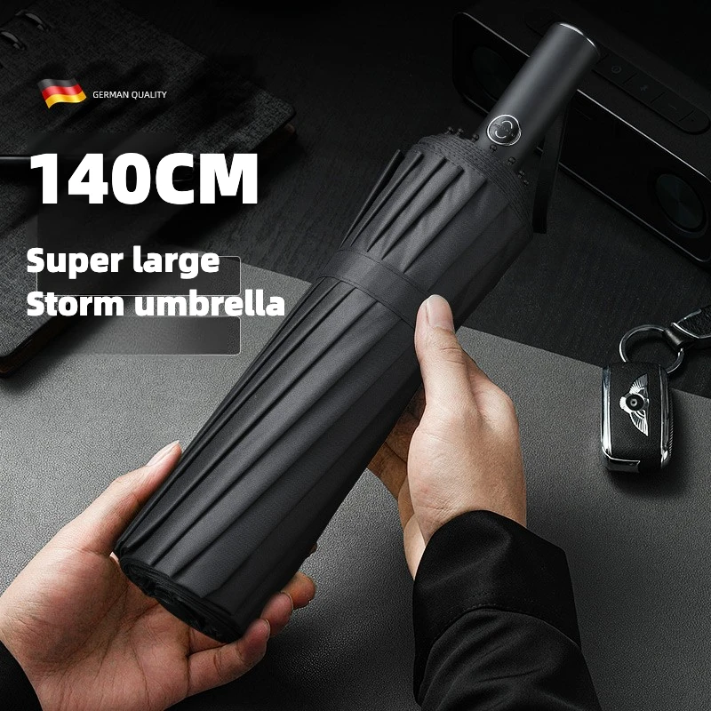 Super Large 140CM Automatic Fo - Parasol Umbrella Large reseña y precio