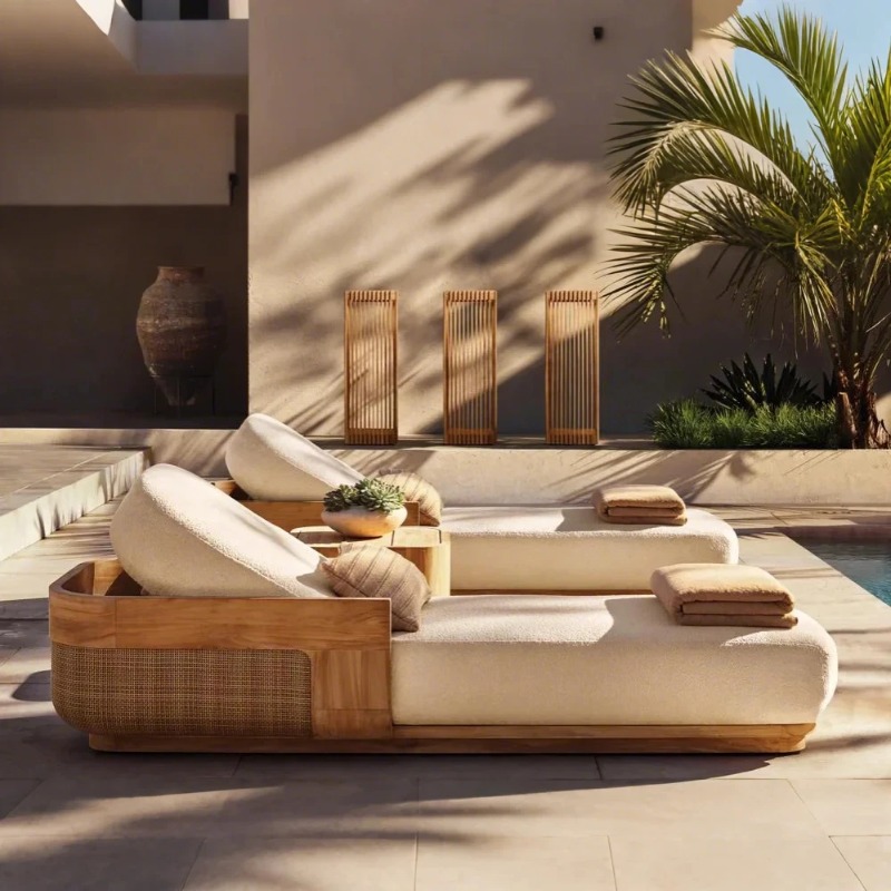 Sun Beach Lounge Chair & Daybe - Outdoor Furniture Lounge Set reseña y precio