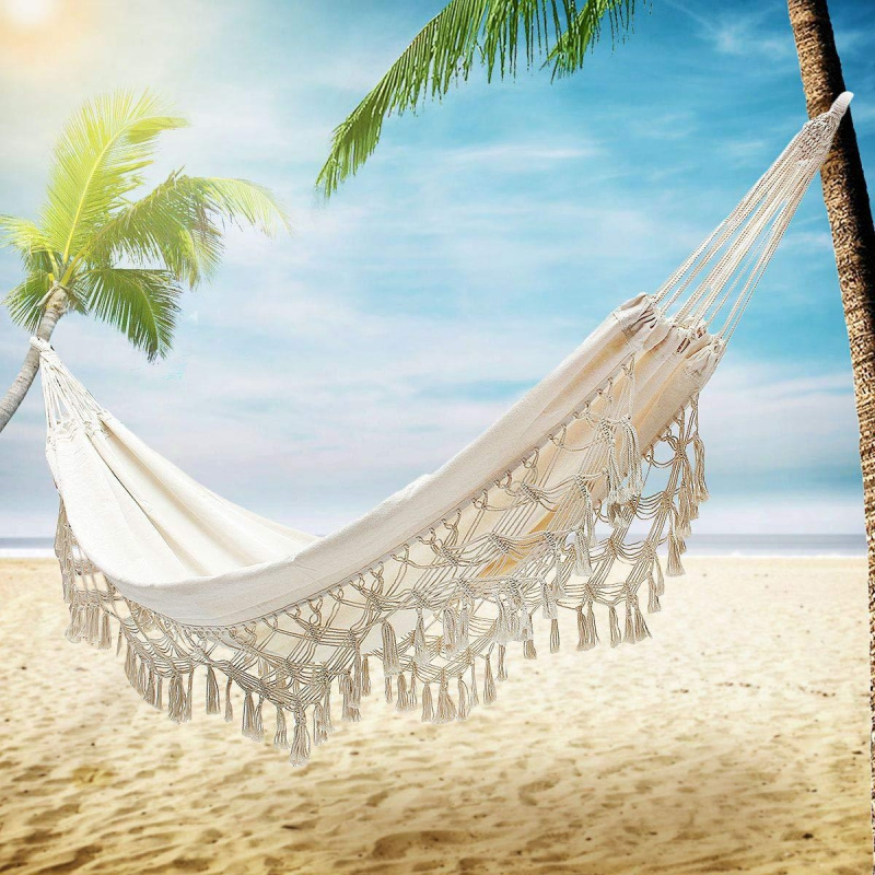 Bohemian Tassel Hammock Comfor - Outdoor Furniture Xl reseña y precio