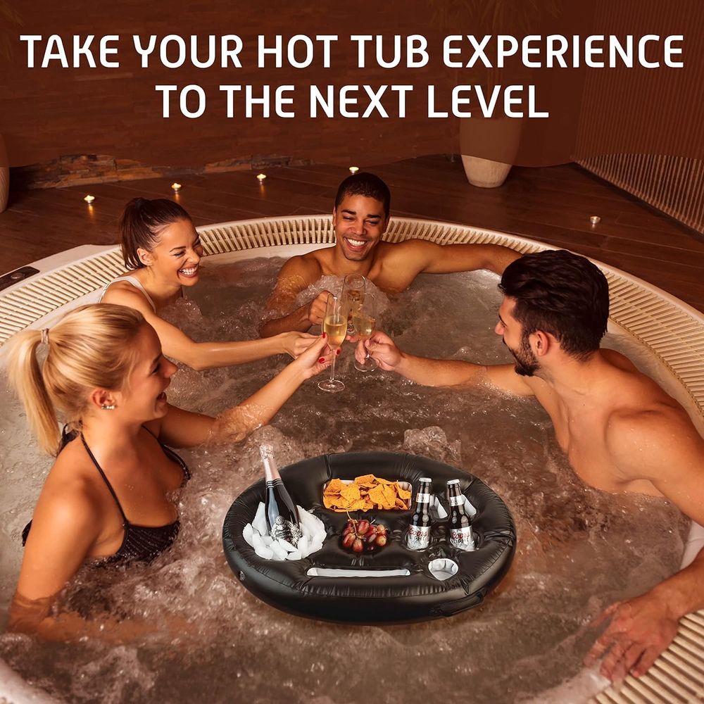 Inflatable Floating Drink Hold - Inflatable Hot Tub reseña y precio