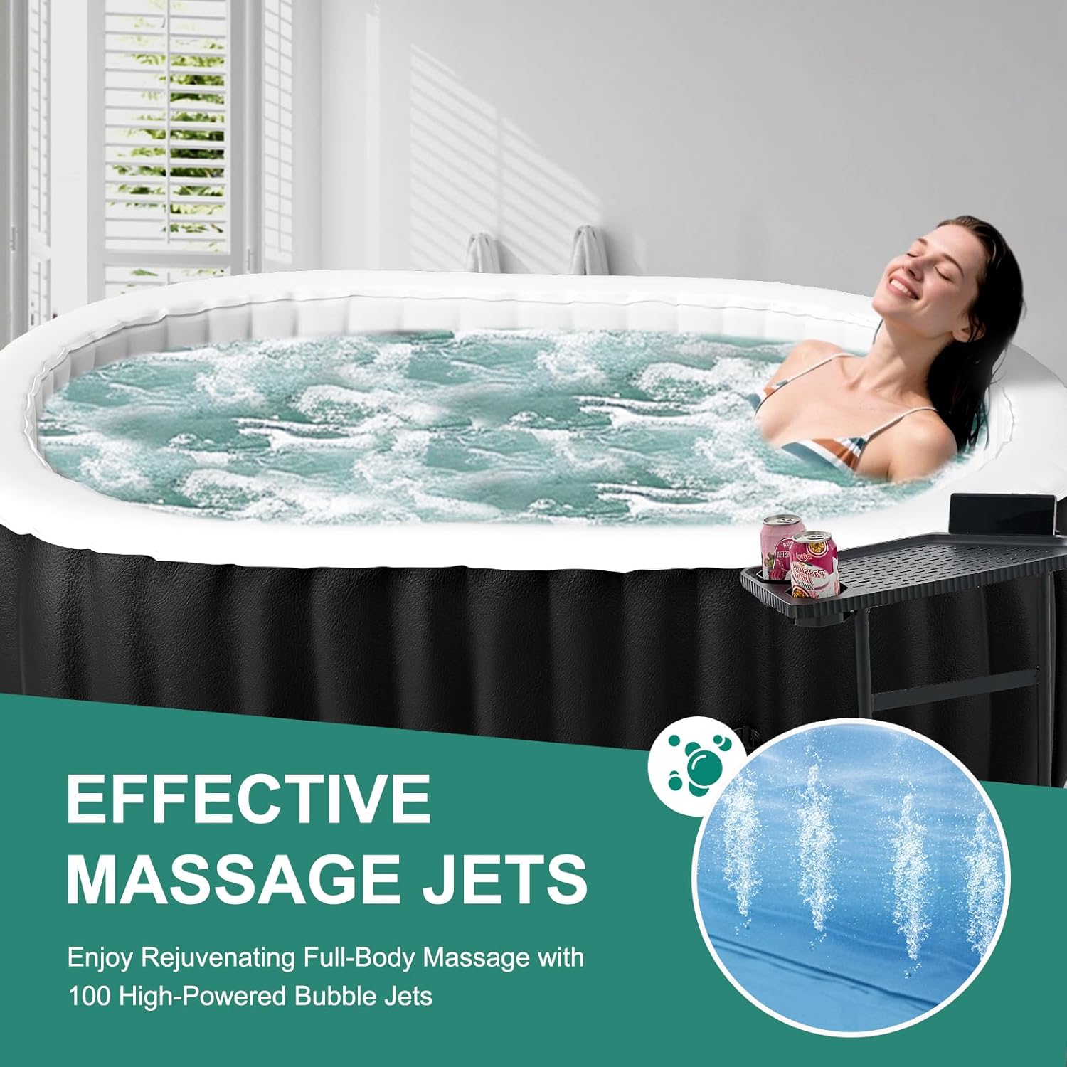 1-2 Person Inflatable Hot Tub, - Inflatable Hot Tub reseña y precio