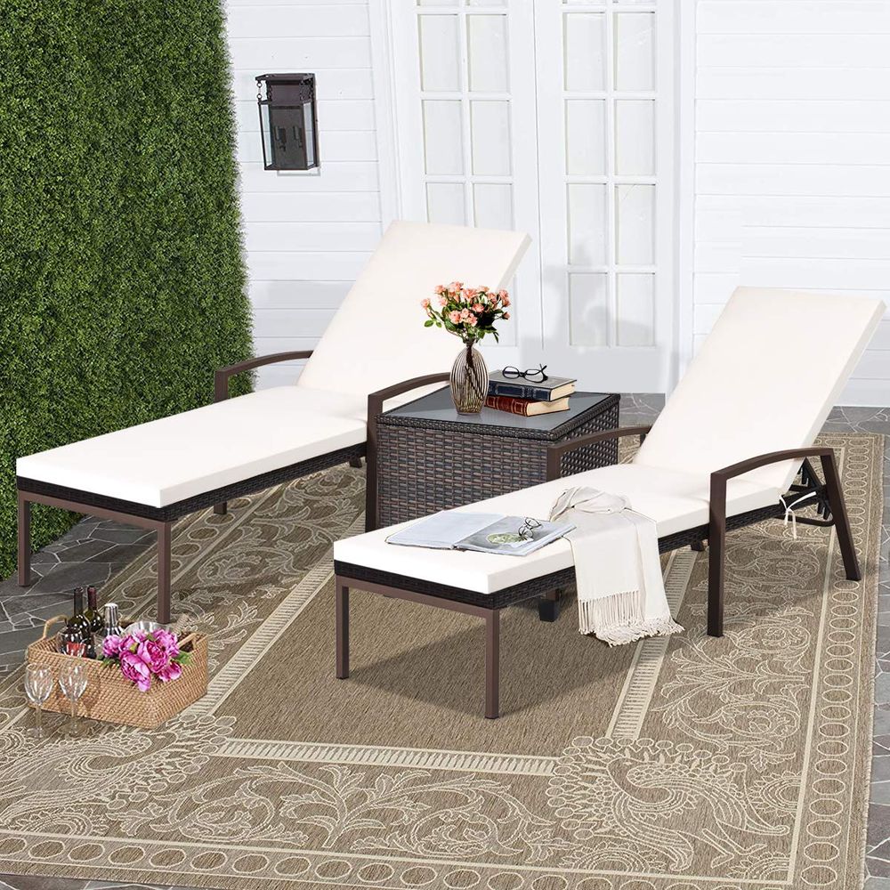 Set of 2 Patio Furniture Outdo - Outdoor Furniture Lounge Set reseña y precio