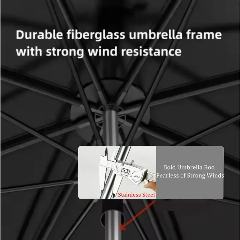 Large Stainless Steel Fishing  - Parasol Umbrella Large reseña y precio