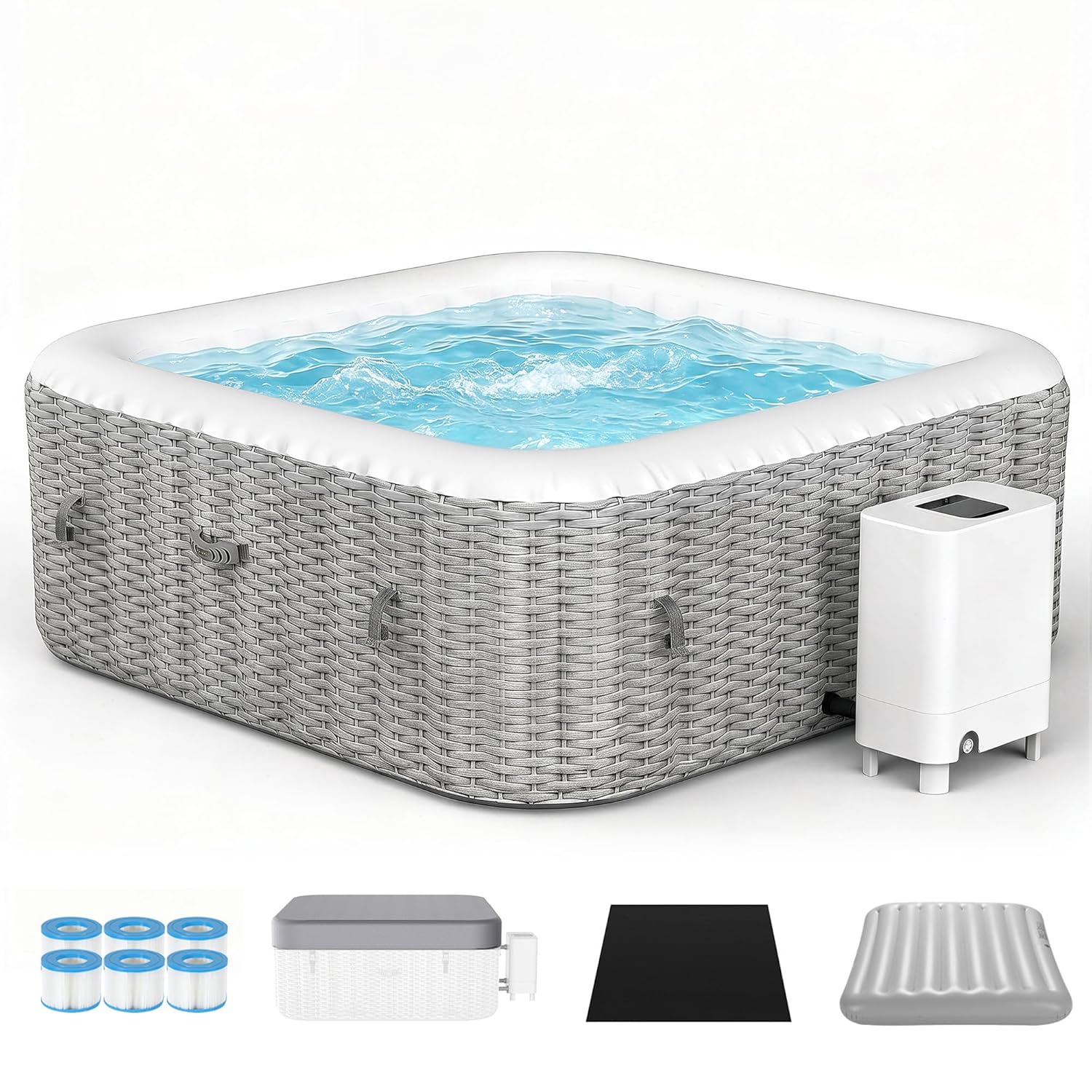 Inflatable Hot Tub Spa Set, Ou - Inflatable Hot Tub reseña y precio
