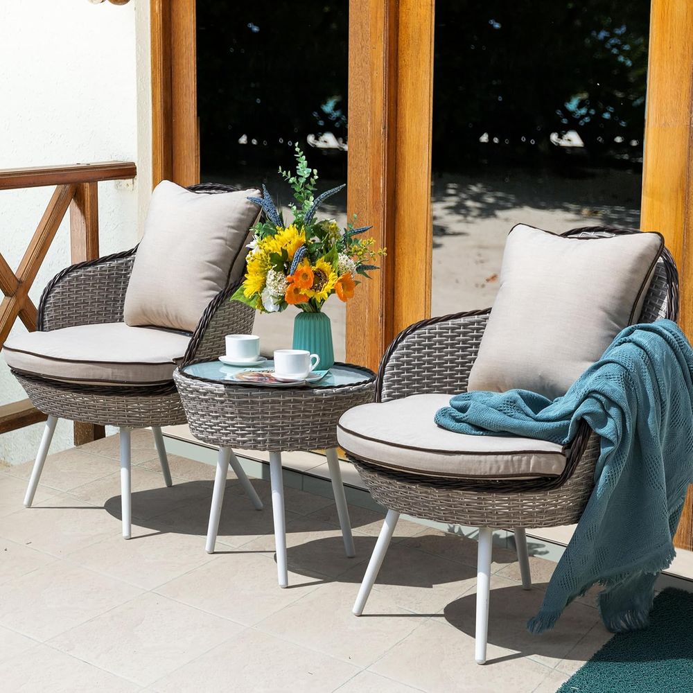 2-Person Outdoor Bistro Set wi - Outdoor Furniture Balcony reseña y precio