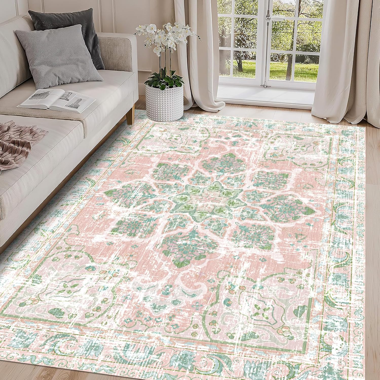 Bohemian Retro Pink Green Flor - Outdoor Furniture For Cafe reseña y precio