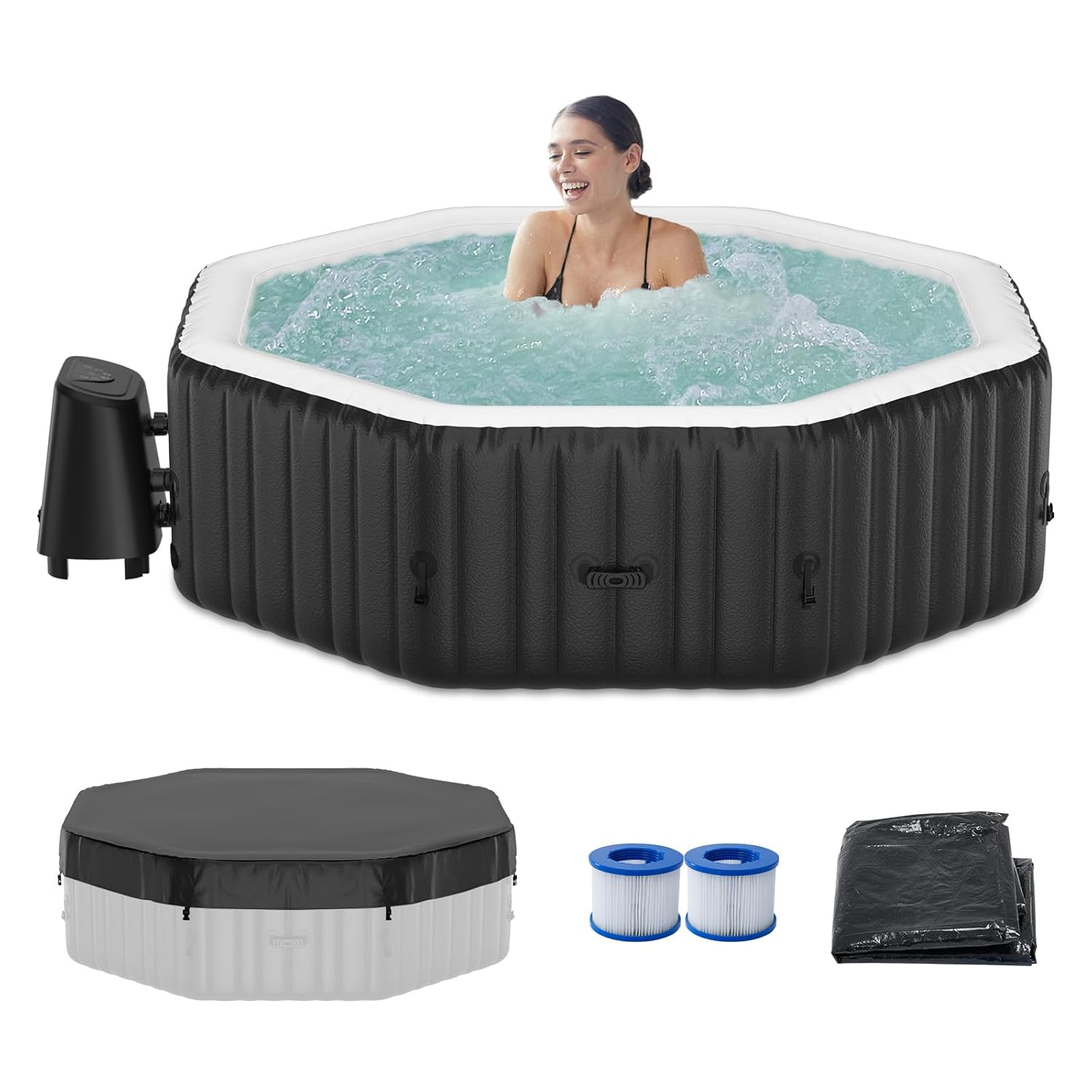 4-6 Person Octagonal Inflatabl - Inflatable Hot Tub reseña y precio