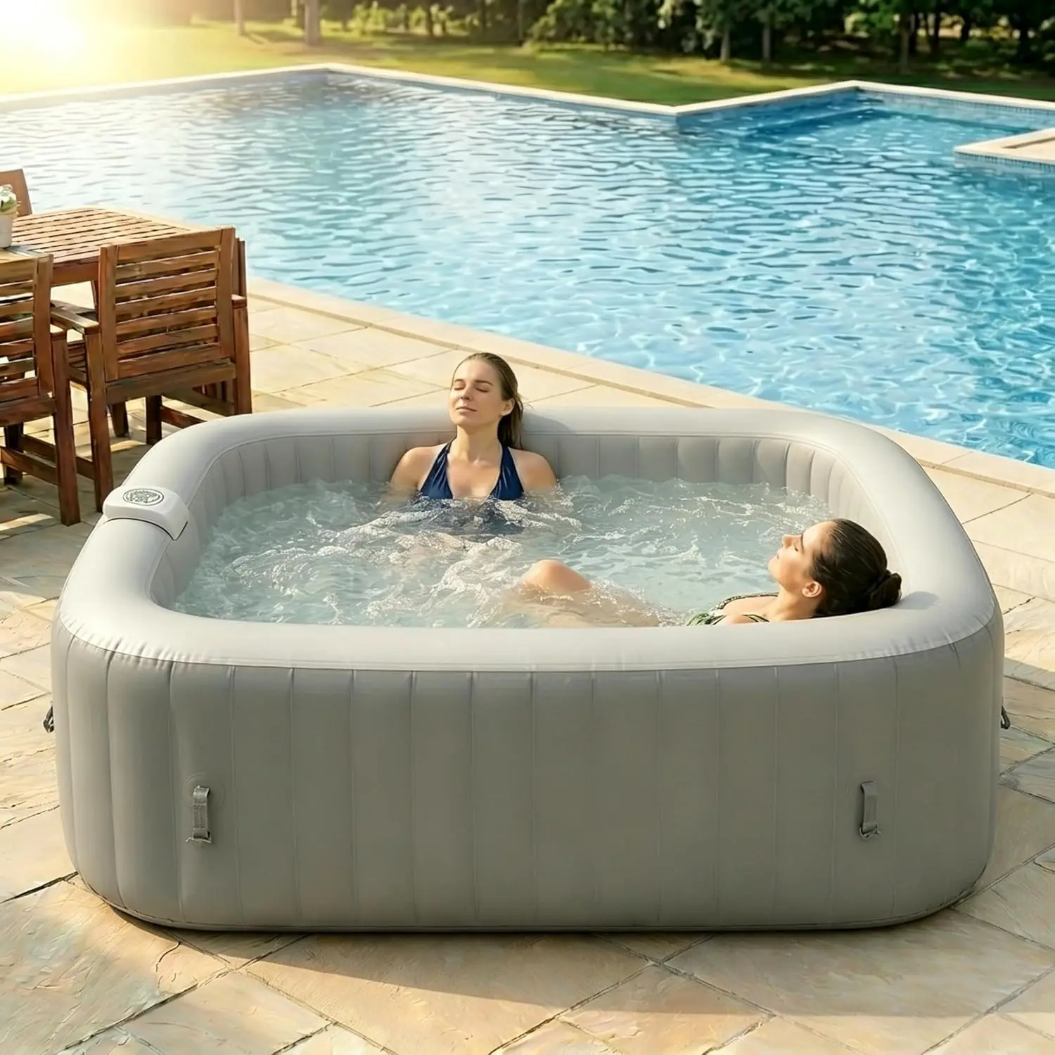 Inflatable Hot Tub 4 6 Person  - Inflatable Hot Tub reseña y precio