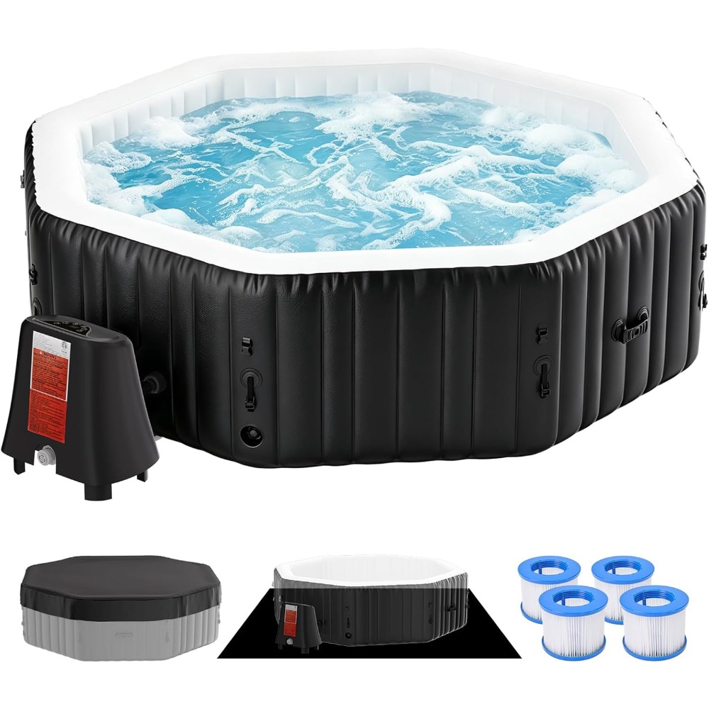 Inflatable Hot Tub, Large Poly - Inflatable Hot Tub reseña y precio