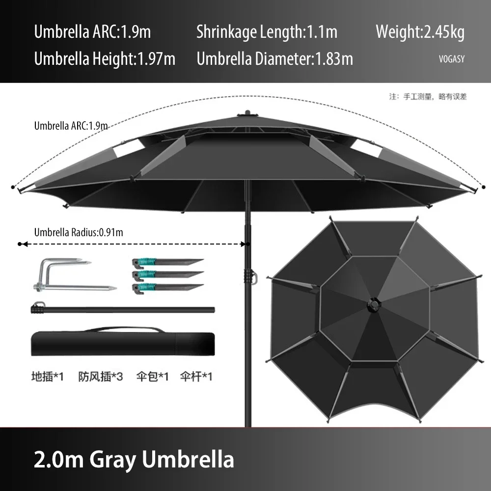 1PC Double-Layer Foldable Larg - Parasol Umbrella Large reseña y precio