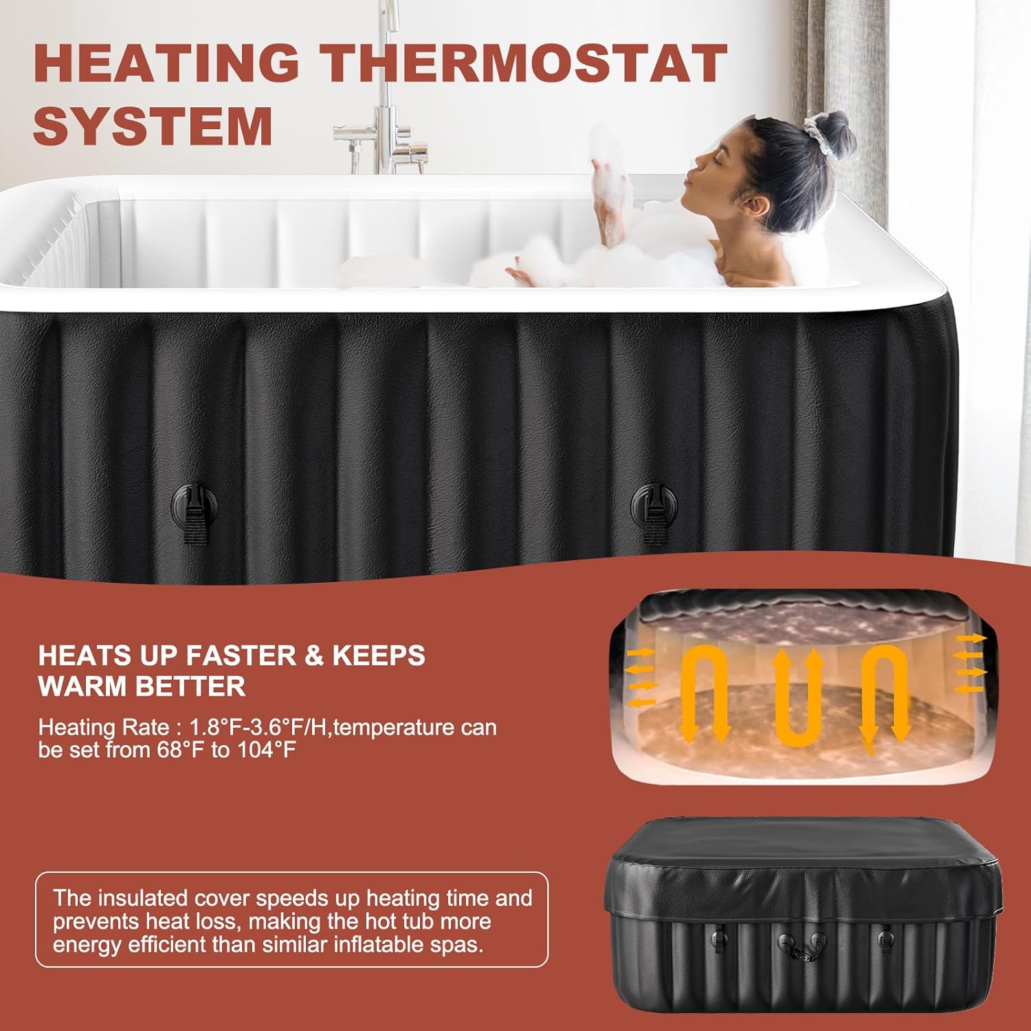 4-6 Person Inflatable Hot Tub, - Inflatable Hot Tub reseña y precio