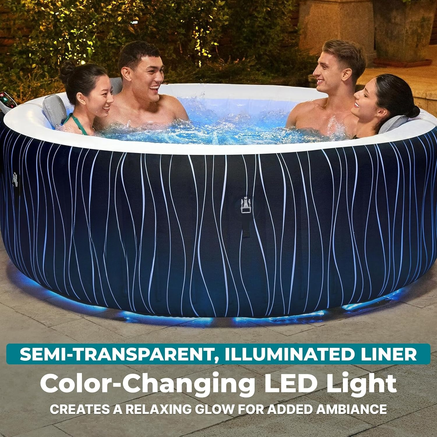 4-6 Person Round Inflatable Ho - Inflatable Hot Tub reseña y precio