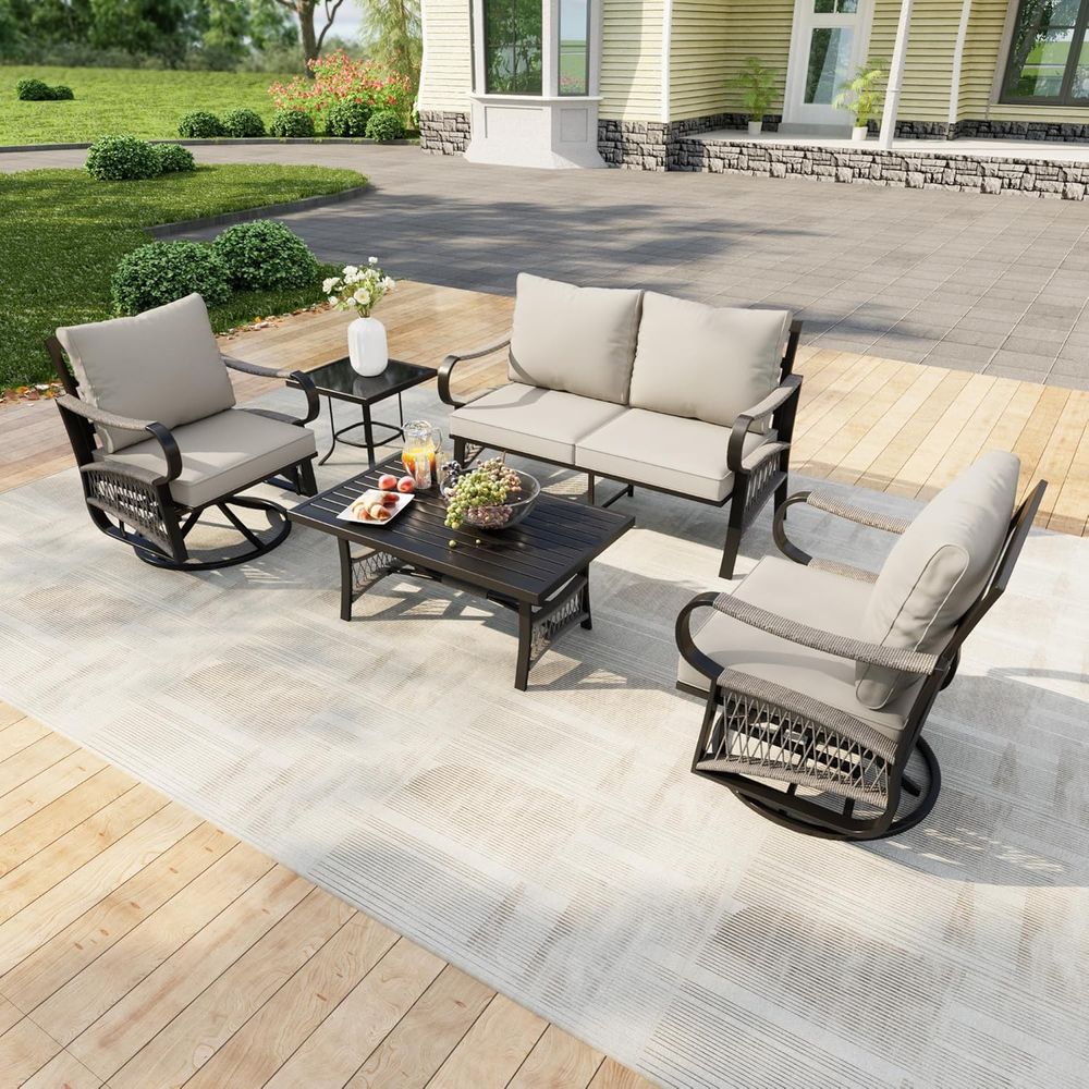 Outdoor Patio Furniture Set: 5 - Outdoor Furniture Rocking Chair reseña y precio