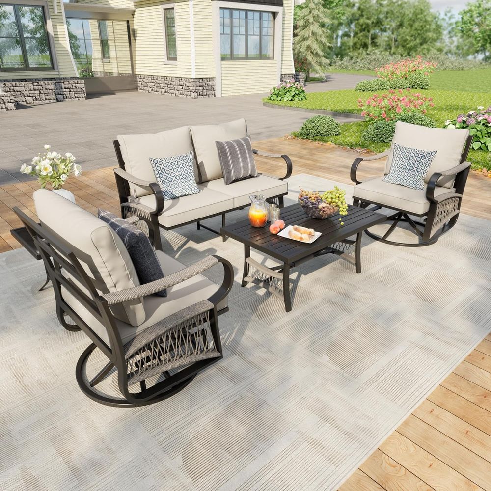 Outdoor Patio Furniture Set: 5 - Outdoor Furniture Rocking Chair reseña y precio