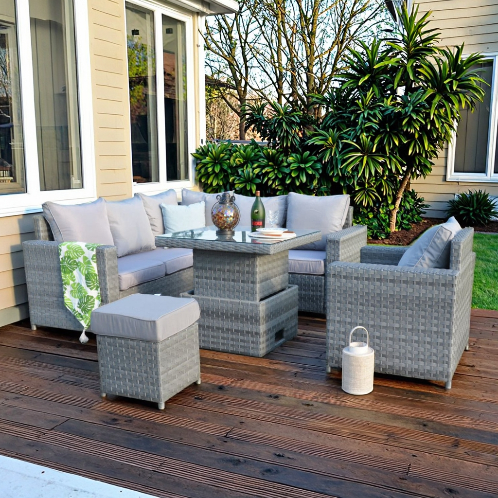 Factory Direct Sell Garden Cor - Outdoor Furniture Lounge Set reseña y precio