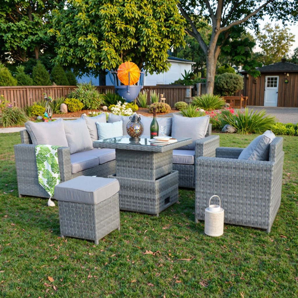 Factory Direct Sell Garden Cor - Outdoor Furniture Lounge Set reseña y precio