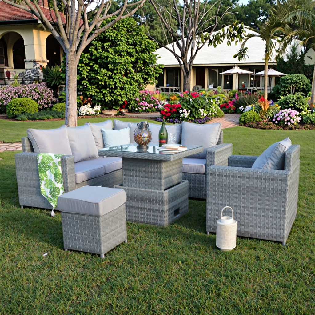 Factory Direct Sell Garden Cor - Outdoor Furniture Lounge Set reseña y precio