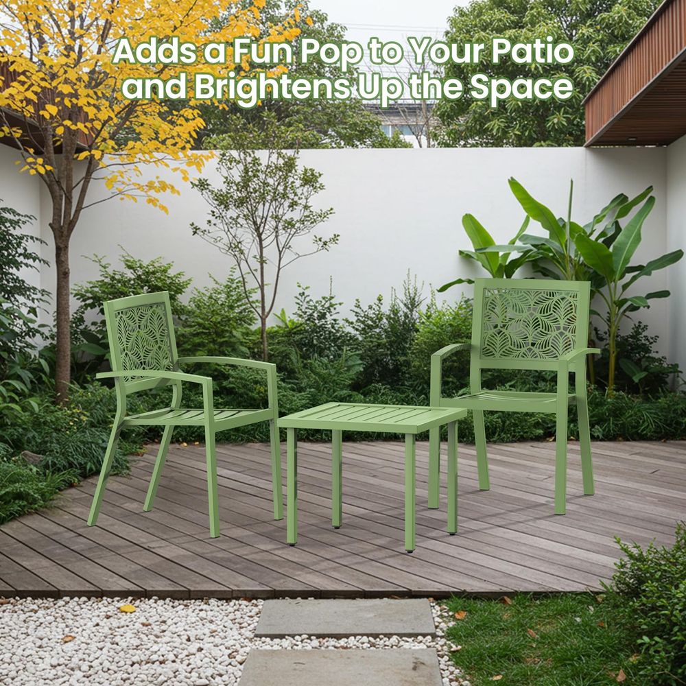 3 Piece Patio Bistro Set, Outd - Outdoor Furniture Balcony reseña y precio