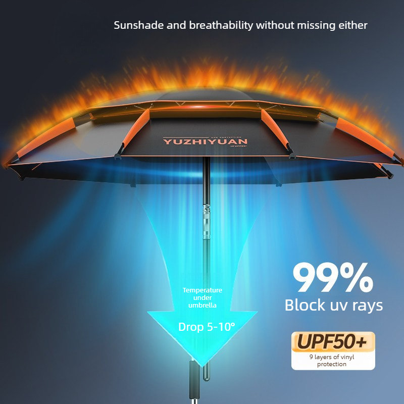 Large Fishing Umbrella, UPF 50 - Parasol Umbrella Large reseña y precio