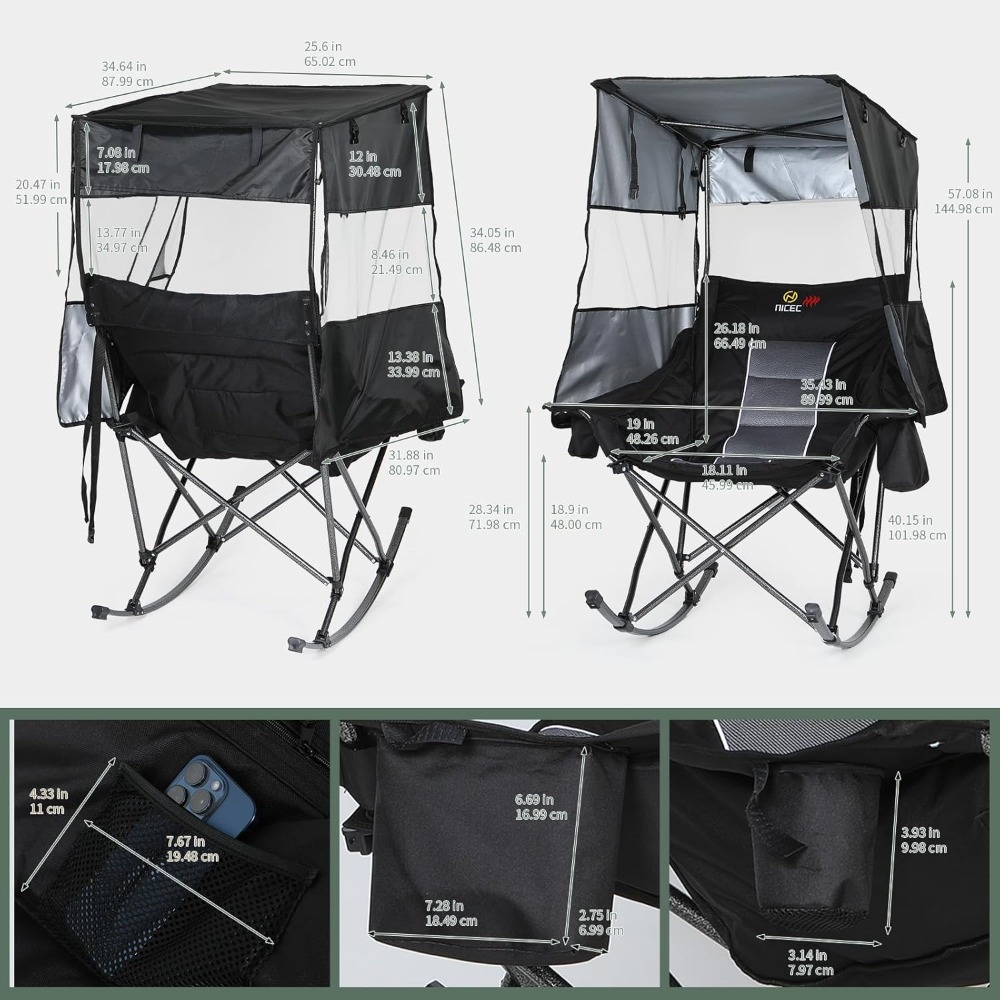 Heated Rocking Camping Chair w - Outdoor Furniture Xl reseña y precio