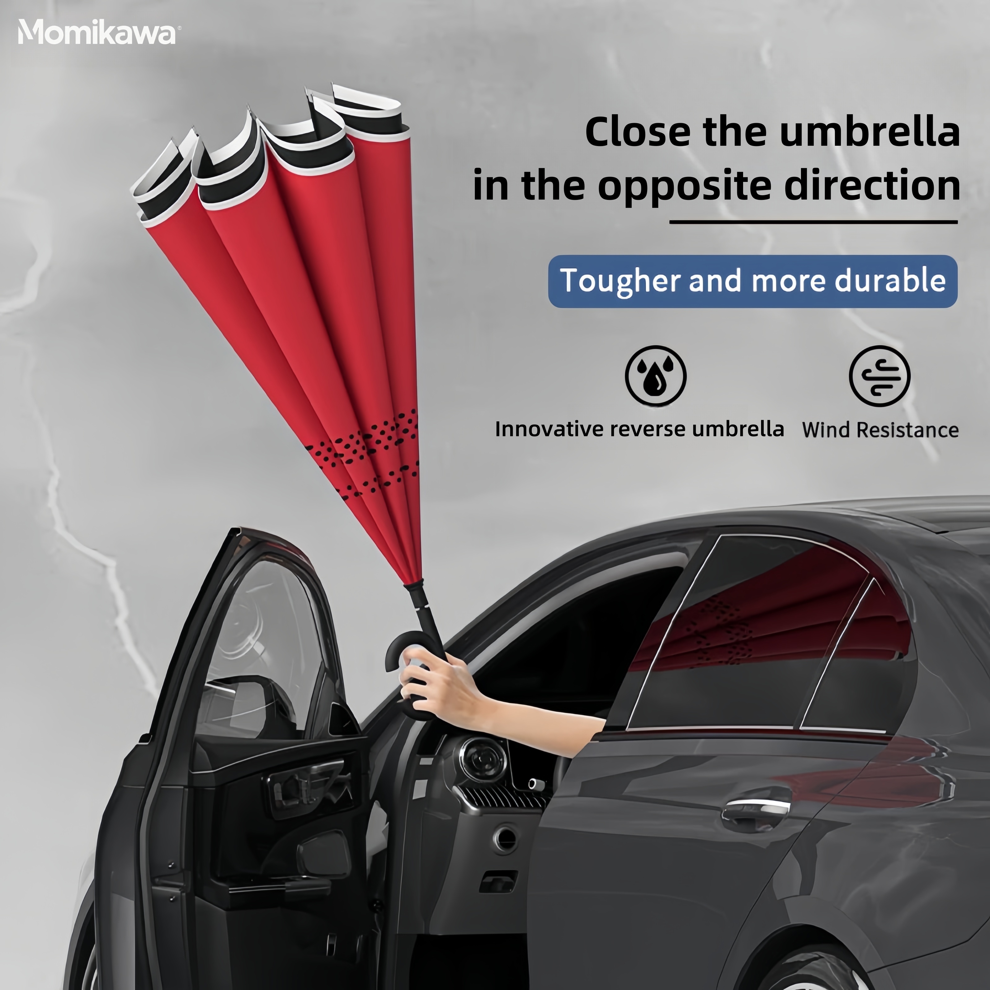 Automatic Reverse Long Handle, - Parasol Umbrella Large reseña y precio